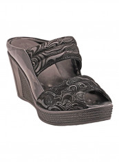092-2011 Peep Toe Wedge Sandals Black reviews 092-2011 Peep Toe Wedge Sandals Black