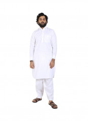 2-Piece Collared Neck Kurta And Pajama Set White reviews 2-Piece Collared Neck Kurta And Pajama Set White