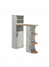 Andrei Cabinet Grey/Brown 120.6x43x140cm