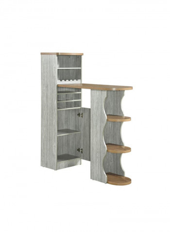 Andrei Cabinet Grey/Brown 120.6x43x140cm
