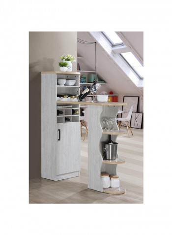 Andrei Cabinet Grey/Brown 120.6x43x140cm