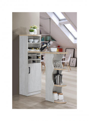 Andrei Cabinet Grey/Brown 120.6x43x140cm