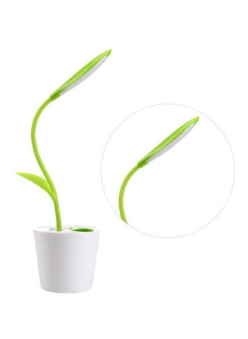 USB  LED Table Night Light With Pen Holder Case Green 10x10centimeter
