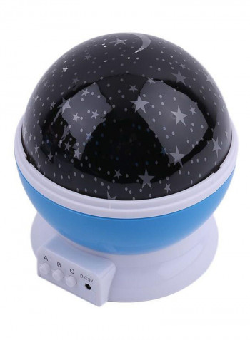 USB Rotating Projector Starry Night Lamp Black/White/Blue 15x13centimeter