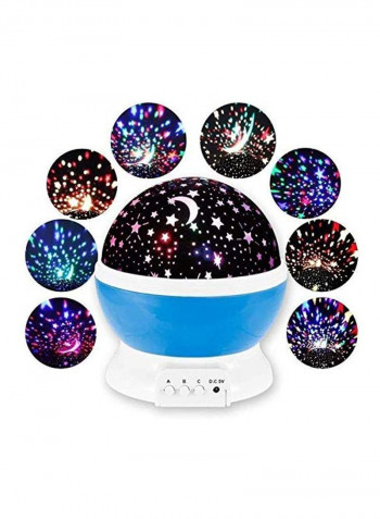 USB Rotating Projector Starry Night Lamp Black/White/Blue 15x13centimeter