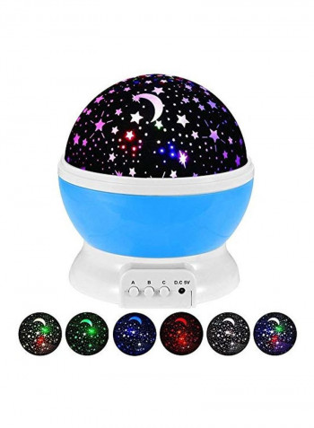 USB Rotating Projector Starry Night Lamp Black/White/Blue 15x13centimeter