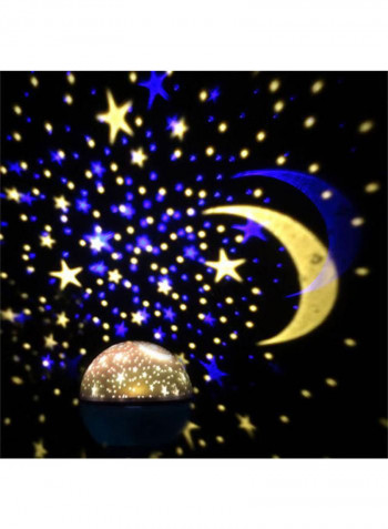 USB Rotating Projector Starry Night Lamp Black/White/Blue 15x13centimeter