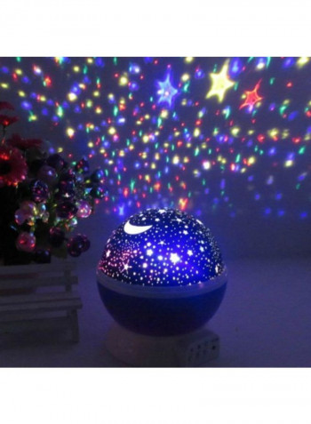 USB Rotating Projector Starry Night Lamp Black/White/Blue 15x13centimeter