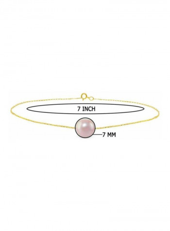 18 Karat Gold And Pearl Bracelet