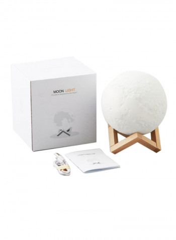 3D Print Moon Rechargeable Light White 5.9inch