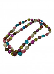 18 Karat Gold Pearl Beads Long Multi-stand Necklace