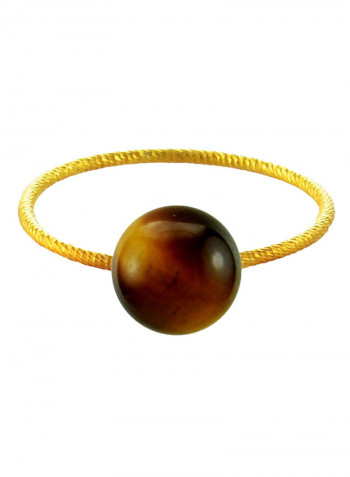 18K Gold Tiger Eye Ring