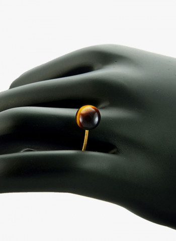 18K Gold Tiger Eye Ring