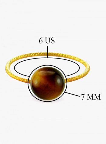 18K Gold Tiger Eye Ring
