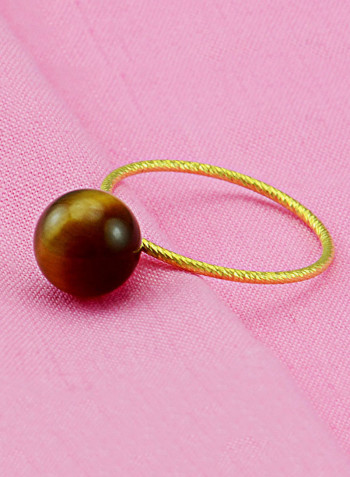 18K Gold Tiger Eye Ring