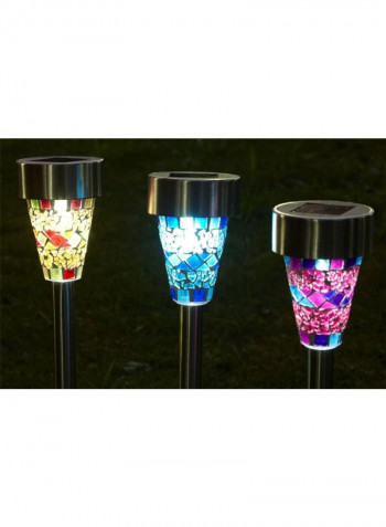 3-Piece Solar Energy Powered Decoration LED Light Multicolour 10x18centimeter