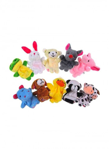 10-Piece Soft Plush Animal Finger Velvet For Plush Puppets