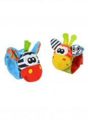 2-Piece Baby Socks Baby Wrist Rattle Finder Socks Toys