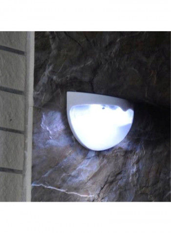 LED Solar Powered Wall Blub Lamp White 7x11centimeter