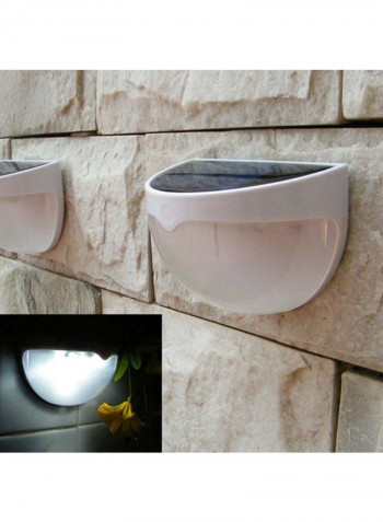 LED Solar Powered Wall Blub Lamp White 7x11centimeter