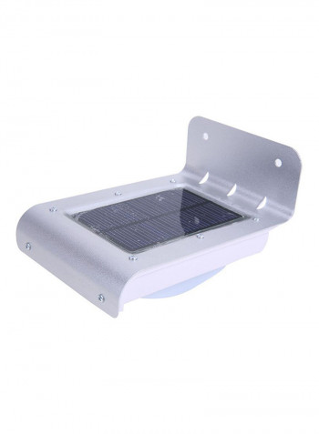 16 LED Solar Power Motion Sensor Garden Security Lamp White/Black 16x16cm