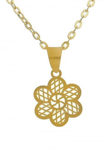 Italian Chain Necklace With Anchor Pendant