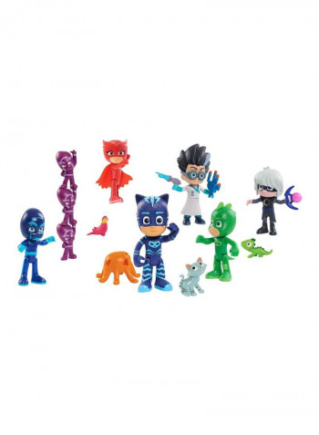 6-Piece Masked Man Pajamas Action Figures Toys 6x3inch