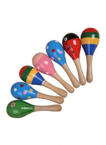 7- Piece Wooden Maracas Rattle Shaker