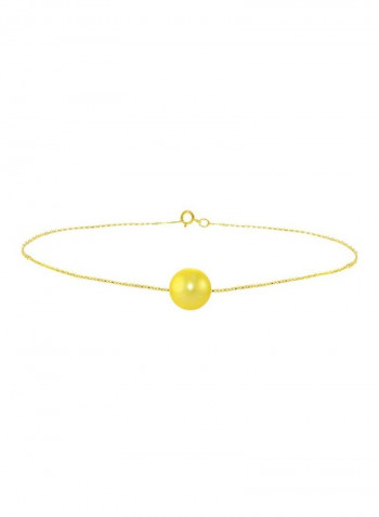 18 Karat Gold Pearl Bracelet