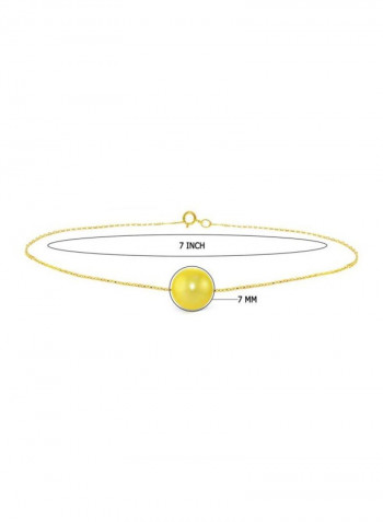 18 Karat Gold Pearl Bracelet