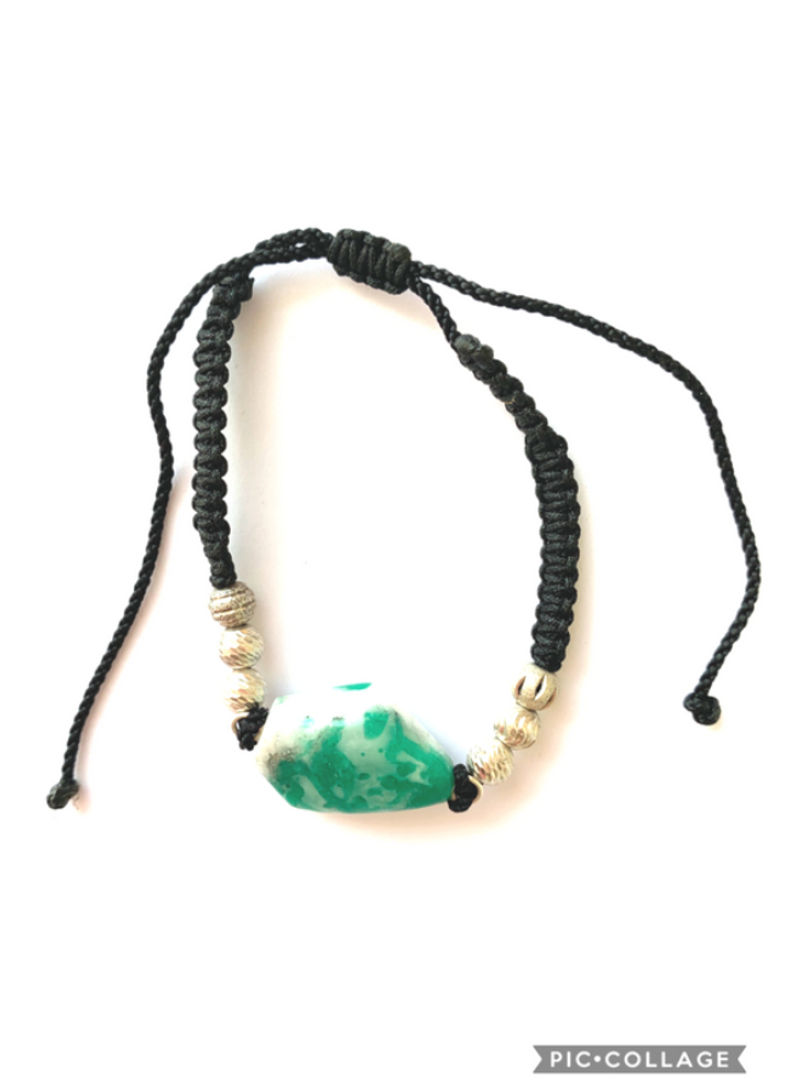 Natural Colombian Emerald Beads Handmade Bracelet