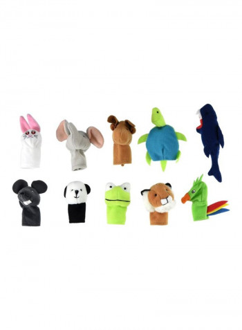 10-Piece Titta Djur Finger Puppet Set