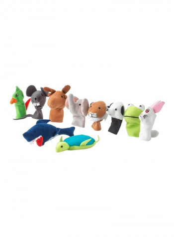 10-Piece Titta Djur Finger Puppet Set