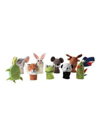 10-Piece Titta Djur Finger Puppet Set