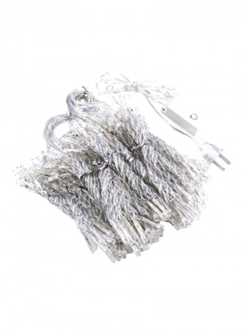 384 LED Icicle Curtain String Lights White 8x13centimeter