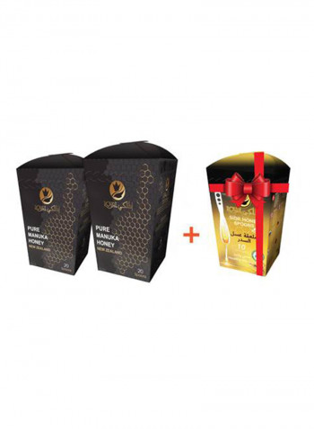 Natural Offer Honey - Pure Manuka Spoon offer 2 Box 240g + Sider Honey Spoon 120g