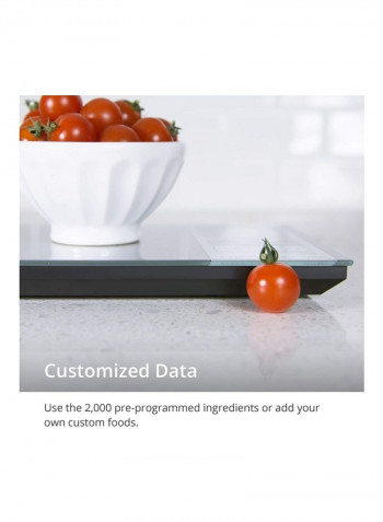 Nourish Digital Kitchen Food Scale Silver 9.25x6.1x1inch