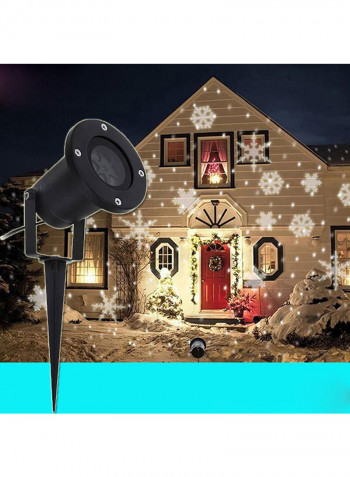 100-240V Snowflake Projector Light Black 13x14centimeter
