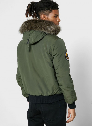 Everest Solid Bomber Jacket أخضر