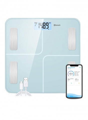 Smart Digital Scales Blue 11.88x11.88x0.85inch