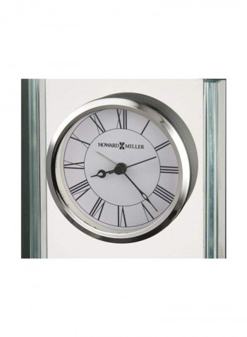 Cooper Table Clock Silver/Clear 7.4inch