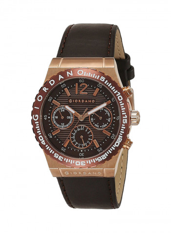 Men's Leather Analog Watch 1757-05