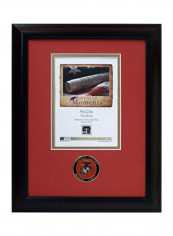 Marines Wall Frame Cherry/Black 14.5x11.5x0.5inch