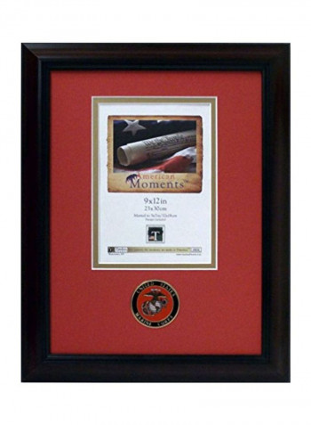 Marines Wall Frame Cherry/Black 14.5x11.5x0.5inch