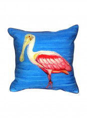 Spoonbill Printed Decorative Pillow Multicolour 22x22inch