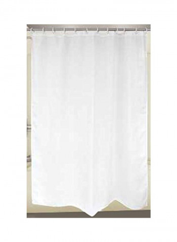 Waffle Weave Shower Curtain White 6x6feet