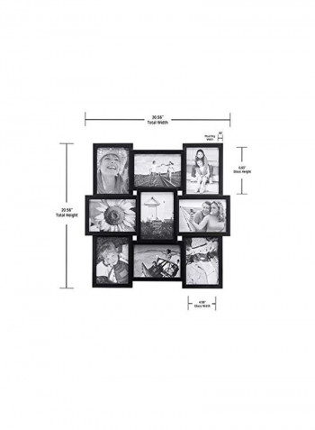 Crossroads Puzzle Collage Picture Frame Black 20.5x20.5inch