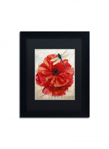 Le Pavot Dragonfly Framed Wall Art Multicolour 11 x 14inch