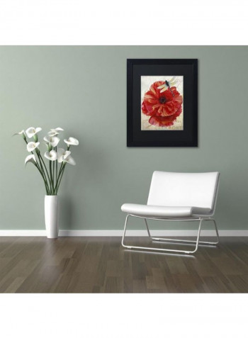 Le Pavot Dragonfly Framed Wall Art Multicolour 11 x 14inch