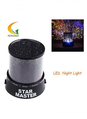 Star Sky Starry Night Light Black/Yellow/Purple 8x19centimeter
